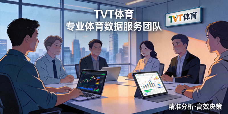 TVT体育公司简介配图 - 团队在现代化办公室讨论体育数据
